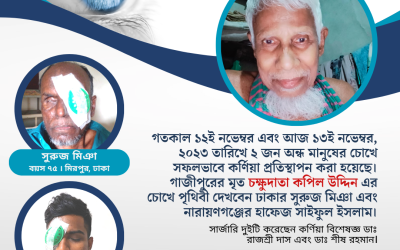 চক্ষুদাতা কপিল উদ্দিন এর চোখে পৃথিবী দেখবেন দুইজন অন্ধ মানুষ
